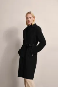 Длинная куртка bugatti, без капюшона, с воротником с лацканами, черный