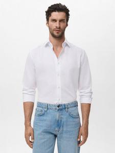 Длинная рубашка с воротником Giro из хлопковой смеси Mango