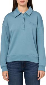 Толстовка Lacoste womens Polo Collar Sweatshirt, Shark Grey