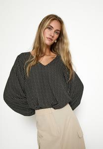 Блуза PEPPERCORN Blouse, Black Print/Black