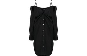 Длинное платье с рукавами женское черное Alexander Wang, черный