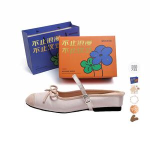 WOXXXN Кожаные тапочки с закрытым носком и аппликацией, устойчивые к истиранию, для женщин - розовый подарочный набор (с подарком), цвет Pink Gift Box Set (Gift Included)