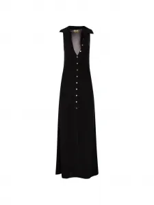 Макси-платье без рукавов Elisabetta Franchi, черный