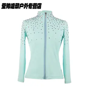 HEAD Детский костюм для тренировок по фигурному катанию, комплект с высокой эластичностью, водоотталкивающий, на флисовой подкладке, с защитой бедер, топ мятного цвета, размер L