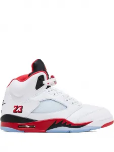 Кроссовки Air  5 Fire Red/Black Jordan, белый