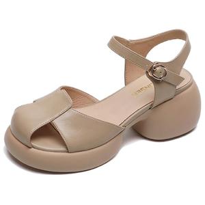 Сандалии на бретельках Mulinsen, бежевый, высота каблука около 6,5 см