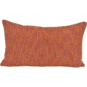 Декоративная подушка Becci для дивана с наполнителем, 70x40 см, декоративная подушка, букле H.O.C.K., Terra-bordeaux-burgund + unifarben