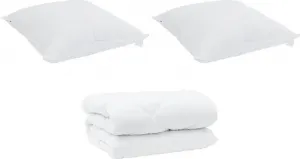 Зимнее одеяло с подушкой, 3 шт., белое, из микрофибры vidaXL