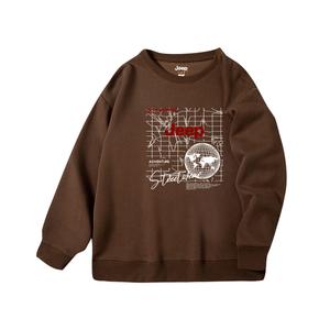 Детский свитшот с круглым вырезом Moderate Jeep, coffee