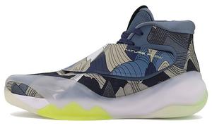 Баскетбольные кроссовки KT6 мужские высокие синие/черные/серые Anta