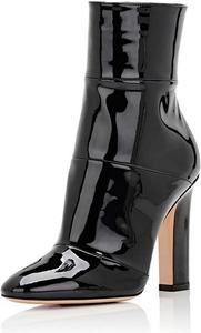 Женские винтажные ботильоны FSJ на толстом высоком каблуке с заостренным носком и боковой молнией, зимние обувь, размеры 4-15 US, Black