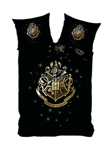 Комплект постельного белья Renforcé Hogwarts 135x200 см, черный/зеленый JACK, 135x200 см