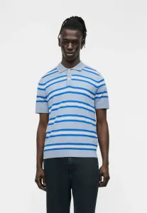 Поло в полоску slhtray Selected, Dusty Blue/Victoria Blue/Egret