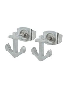 Adeliás Серьги унисекс - серьги-гвоздики из нержавеющей стали серебристого цвета