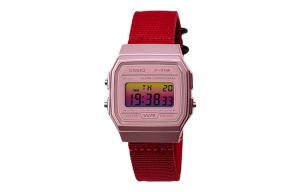 CASIO Часы Retrofit Series Quartz Movement Nylon Strap Watch Men's Watch Pink Watch Dial