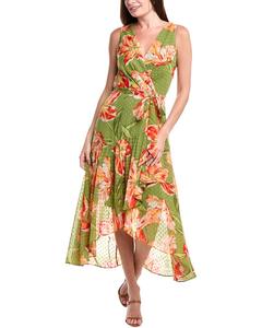 Платье миди Anne Klein, зеленый