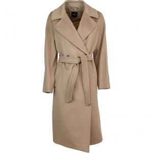 WEEKEND MaxMara Приталенное длинное пальто, Khaki