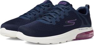 Женские кроссовки Skechers Go Walk Air 2.0 с сеткой и эластичной шнуровкой, синий/фиолетовый/темно-синий