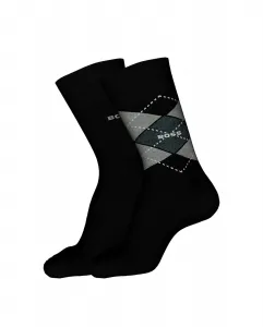 Набор из двух мужских носков черного цвета, универсальный размер Boss