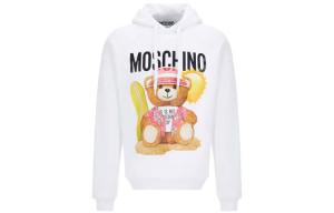 Худи с принтом мишка и шнурком MOSCHINO, белый