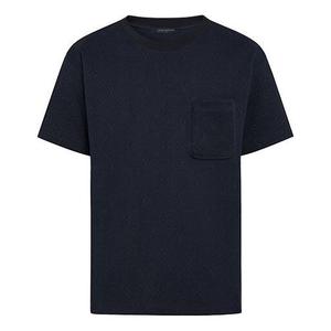 Футболка lv signature monogram 3d cotton micro-loose pocket for men navy Louis Vuitton, синий