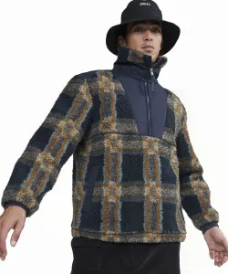 Куртка с затягивающимся шнурком по низу, высоким воротником, молнией до середины груди, из флиса шерпа/боа.