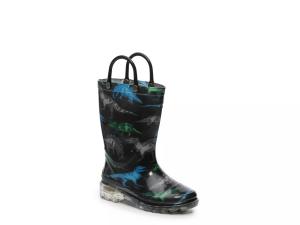 Ботинки Western Chief Dinosaur Rain Boot - Kids', черный