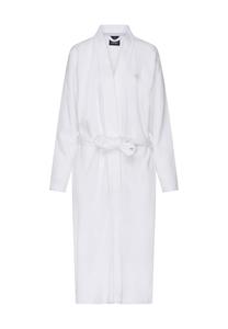 Пикейный халат с поясом-завязкой и вышивкой Joop!, белый