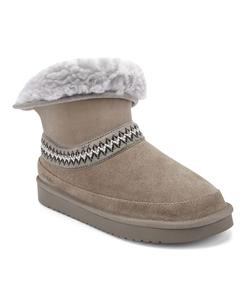 Женские повседневные уютные ботильоны Wynni с круглым носком Earth, Light Grey Suede