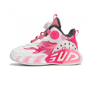 Нескользящие, анти-кик, легкие, амортизирующие, термостойкие, среднего размера, детские баскетбольные кроссовки CAMKIDS, красный