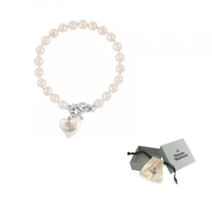 Vivienne Westwood Браслеты unisex silver из переработанной латуни, стеклянного жемчуга Swarovski и металлических компонентов