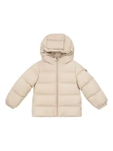 Пуховик Sharon с капюшоном Moncler Enfant, нейтральный
