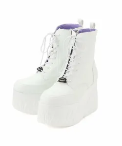 Ботинки на платформе со шнуровкой Yosuke Usa, цвет White