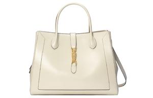 GUCCI Кожаная сумка тоут 1961 Джеки большая унисекс белая