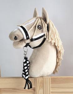 Набор Hobby Horse: недоуздок А3 на белом меху + верёвка - белый и чёрный. Inna marka