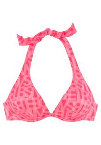 Треугольный топ бикини Elbsand, цвет Pink/Light pink
