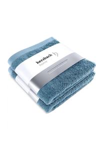 Полотенце Herzbach Home Pura, 100x50 см, синий