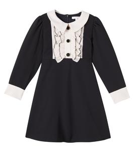 Платье из твила с оборками Patachou, черный