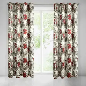 Белая штора SALADO BOR 140x250 см с люверсами Eurofirany