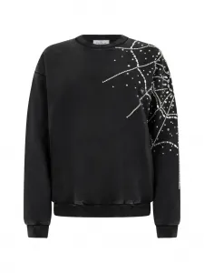 Толстовка spiderweb с круглым вырезом Philipp Plein, черный