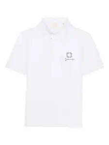 Рубашка поло с вышитым логотипом Givenchy Kids, белый