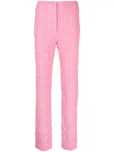 Узкие брюки Juna из сирсакера Nanushka, розовый