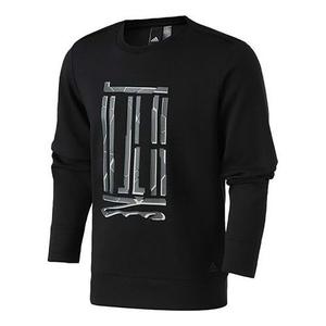 Толстовка adidas Wj Cs Gfx Sports Printing Pattern Round Neck Pullover Black, черный