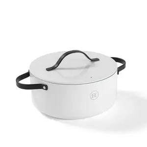Кастрюля BE Living с крышкой - Ø 24 см - Суповая кастрюля, Индукционная варочная панель, Антипригарное покрытие - Подходит для всех плит - Термостойкие ручки - Белый цвет Megaprojects B.V.