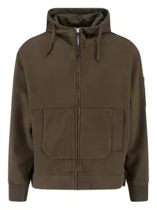 Толстовка с капюшоном и защитными очками C.P. Company, зеленый