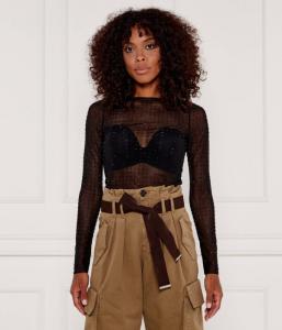 Блузка Pinko Rouen Regular Fit, черный