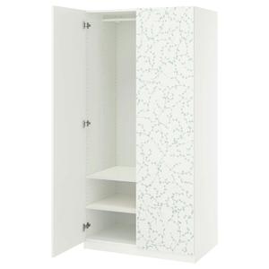 Гардероб PAX/LINNABERG IKEA, 100x60x201 см, цвет white/patterned