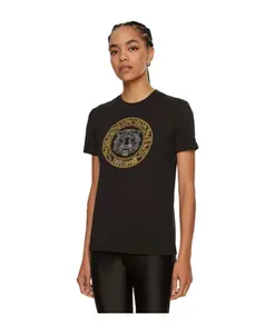 Футболка с логотипом тигра Just Cavalli, черный