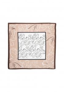 Шарф ESTRO W KWIATOWY WZÓR , Beige-White/Beige