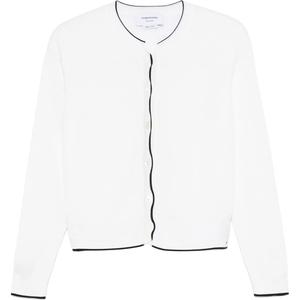 Кардиган с текстурой 4 Bar Stripes THOM BROWNE, белый